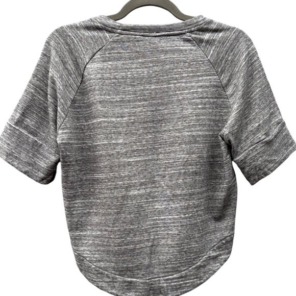 Adidas Women’s S “Sport To Street” Short Sleeve Heather Gray Crop Sweatshirt - Picture 5 of 8